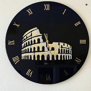 Трафарет - Римские часы 01 - Фотография интерьере 1