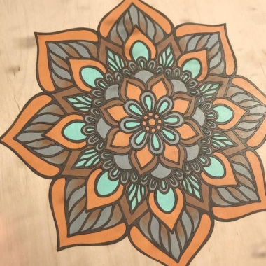 Трафарет - Цветочная мандала