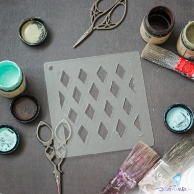 Трафарет - Ромбики Трафарет - Ромбики