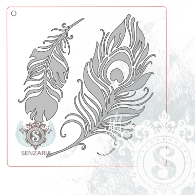 Трафарет - Перо павлина Трафарет - Перо павлина